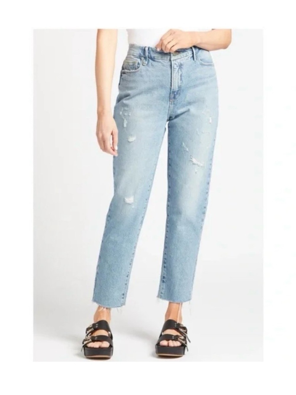 Good American Weekender Straight Jeans